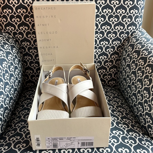 New in Box Geox Respira Marykarmenplus1 off white sandal 40 eu 10 us - Picture 9 of 9